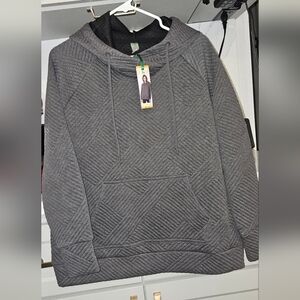 Gray Quilted Womens Sweater Green Tea